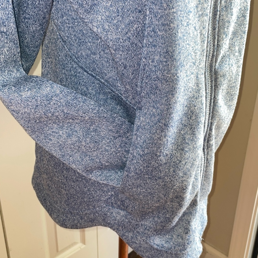 Eddie Bauer Women's Size Large Radiator Fleece Full Zip Hoodie Blue Heather View 4
